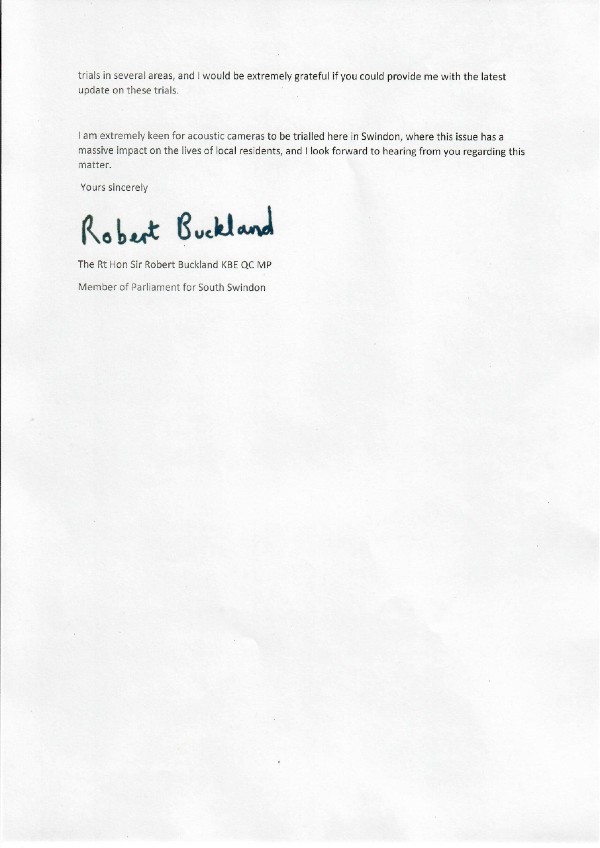 Letter to Transport Secretary