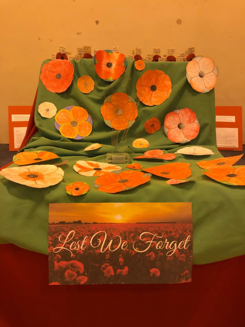Peatmoor Primary School Poppy display