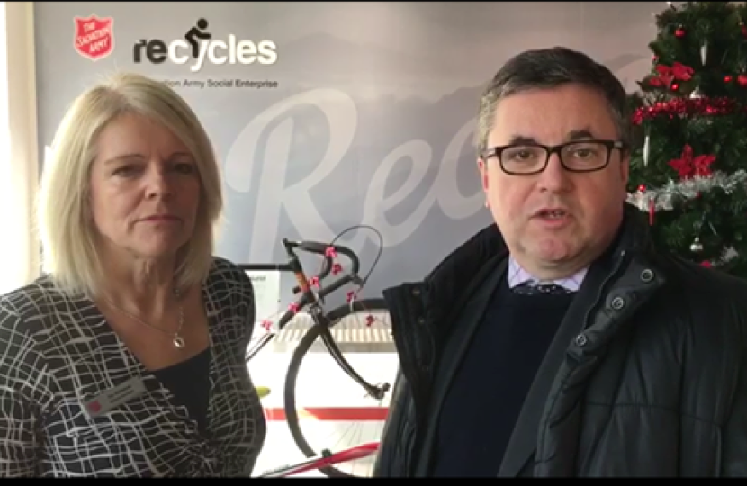 Robert Buckland MP on a recent visit to Booth Lifehouse in Swindon