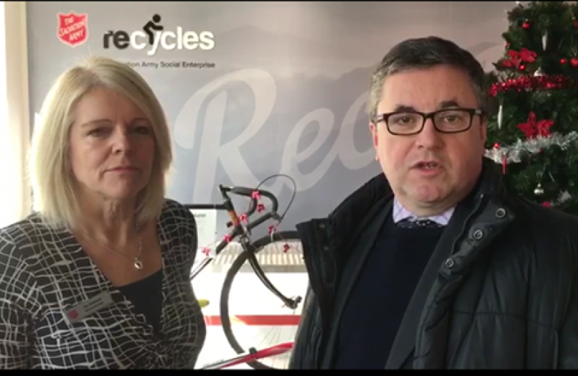 Robert Buckland MP on a recent visit to Booth Lifehouse in Swindon