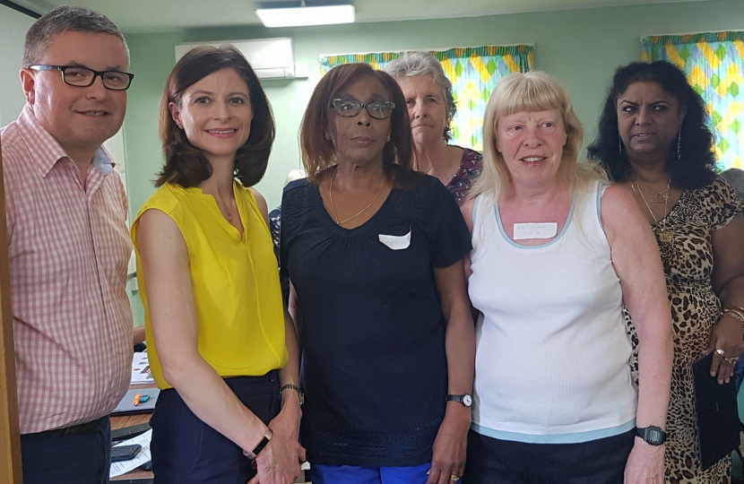 Robert Buckland MP Pictured with Seema Kennedy MP and Members of Swindon Senior's Forum at a Loneliness Summit