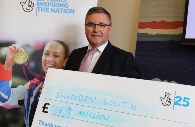Robert Buckland QC MP Lottery handouts in Swindon