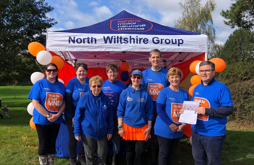 Robert with the Motor Neurone Disease Association