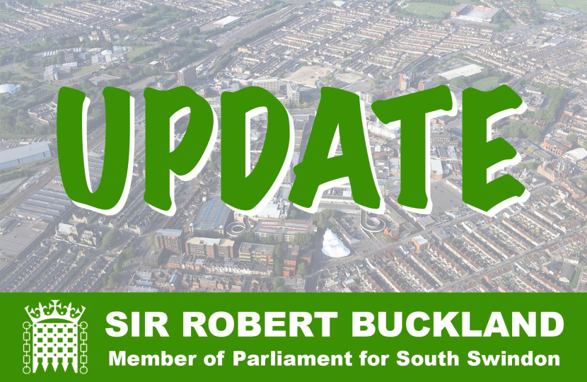 An update from Sir Robert Buckland KBE KC MP