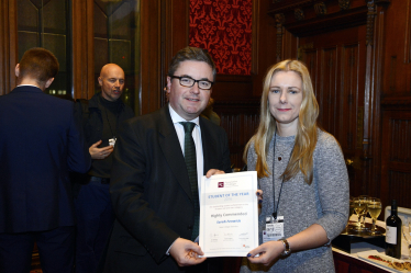Robert Buckland MP congratulates New College Swindon Student, Sarah Fenwick