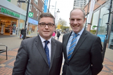 Robert Buckland MP pictured with Justin Tomlinson MP