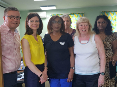 Robert Buckland MP Pictured with Seema Kennedy MP and Members of Swindon Senior's Forum at a Loneliness Summit
