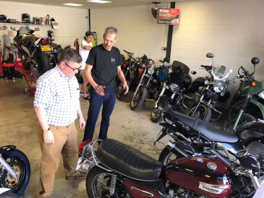 Robert Buckland MP and Ash from Ash's Autos in Swindon