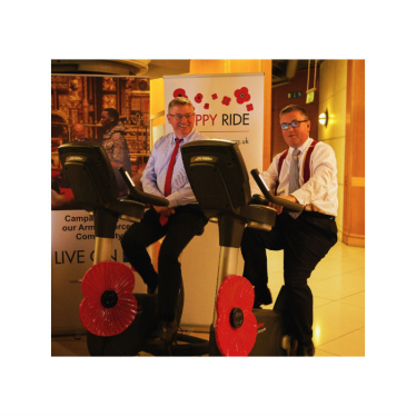 Robert Buckland MP taking part in the Poppy Ride in Parliament 