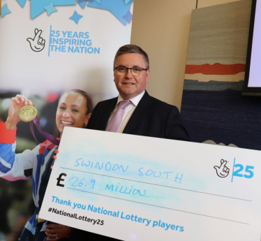 Robert Buckland QC MP National Lottery Cheque