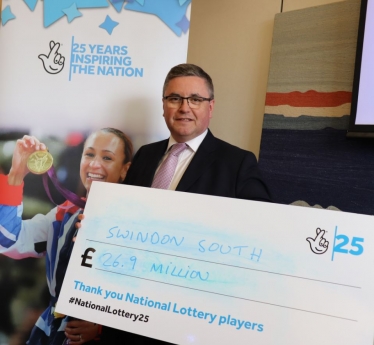 Robert Buckland QC MP National Lottery Cheque