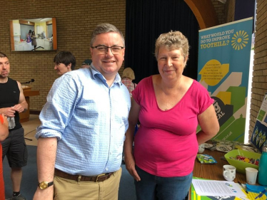 Robert Buckland QC MP pictured with Caryl Sydney Smith