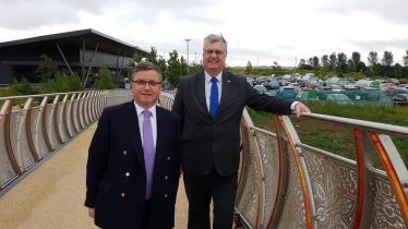 The Rt Hon Robert Buckland QC MP pictured with Swindon Borough Council Leader David Renard