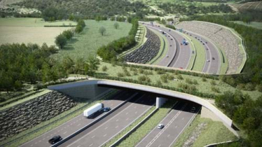Caption An artist's impression of the scheme shows plans for the Gloucestershire Way crossing
